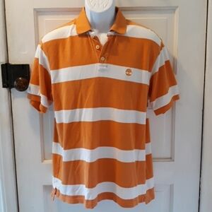 Timberland orange white polo medium